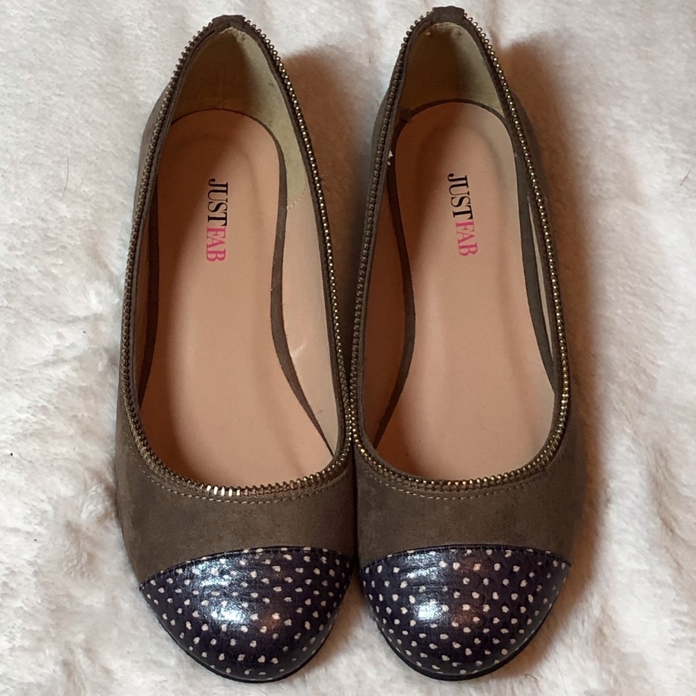 **SOLD** JustFab "Mirra" Cap Toe Ballet Flat